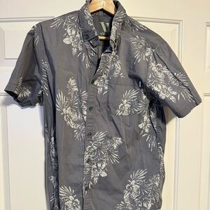 Vuori Men's Gray Floral Shirt